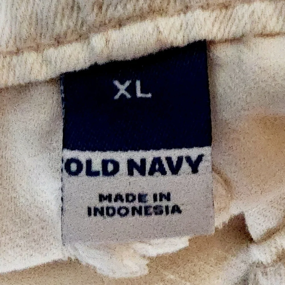 OLD NAVY Cream Pull On Paper Bag Shorts Women's XL Casual Summer Neutral EUC